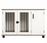 Double Door Dog Crate End Table Furniture Indoor with Storage Wood