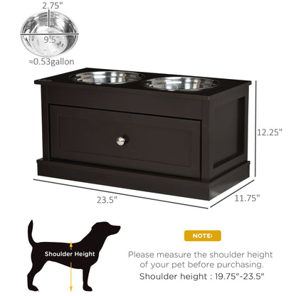 Double Elevated Dog Bowls for Large Dogs, Raised Dog Feeding