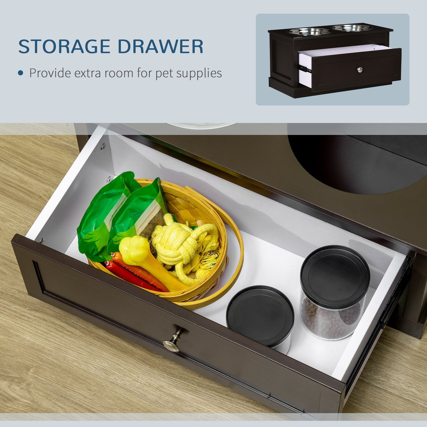 Double Elevated Dog Bowls for Large Dogs, Raised Dog Feeding