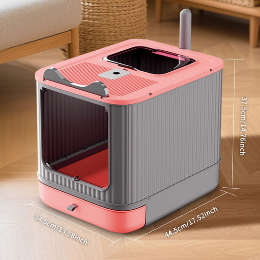 Drawer Style Cat Litter Box,Foldable Collapsible Design