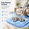 Pet Ice Cooling Mat, Self-Cooling, Reusable, Durable for Dogs & Cats.