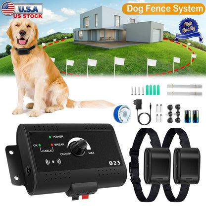 Electric Dog Fence System Pet Tone Shock Boundary Containment Water