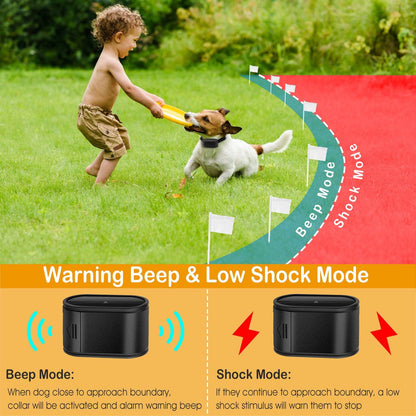Electric Dog Fence System Pet Tone Shock Boundary Containment Water