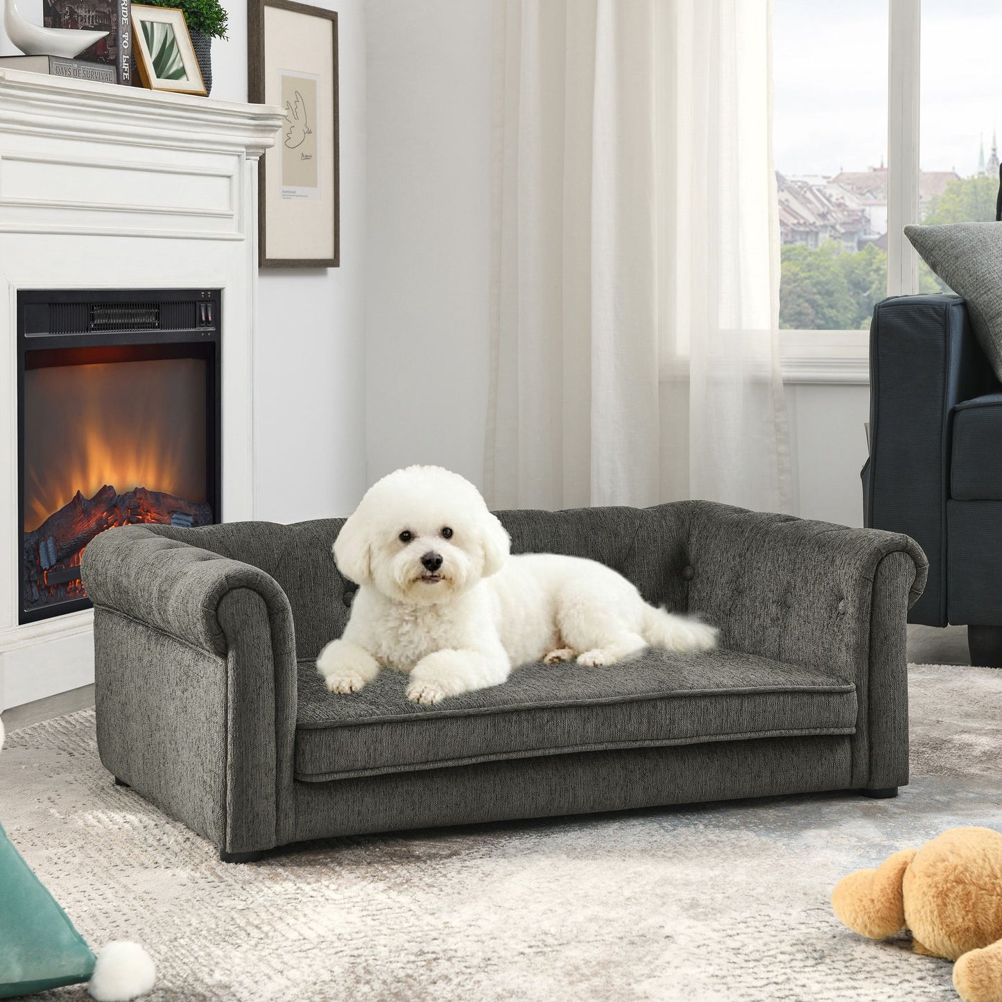 Elegant Rectangle Pet Bed for Small and Medium Dogs, Durable