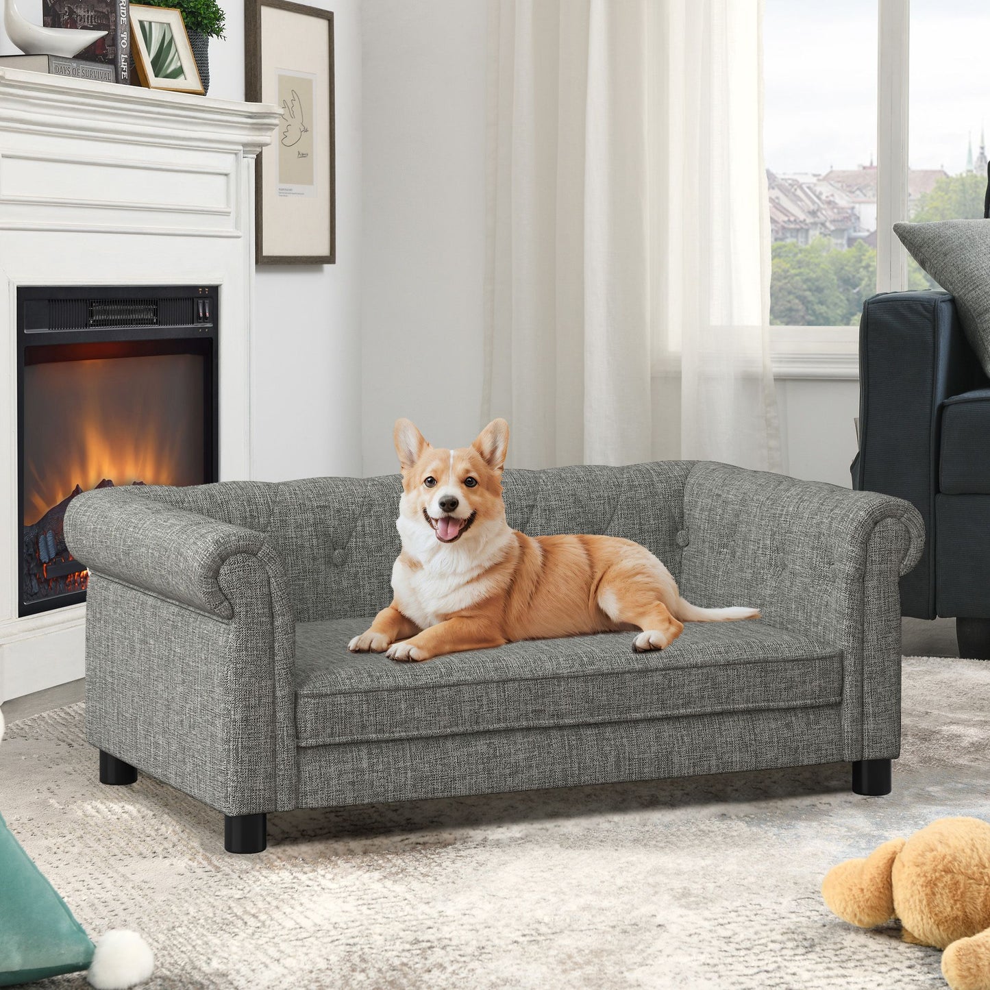 Elegant Rectangular Pet Bed for Small and Medium-Sized Dogs