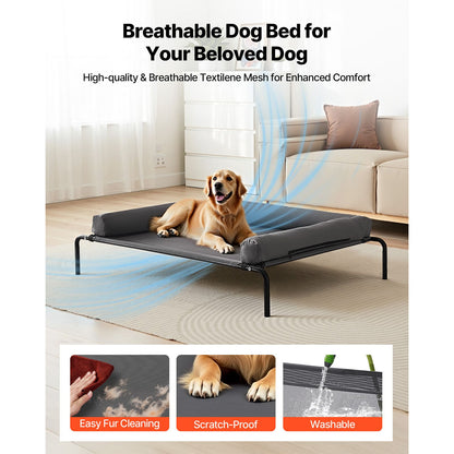Elevated Dog Bed for Large Dogs, Portable Raised Dog Cot