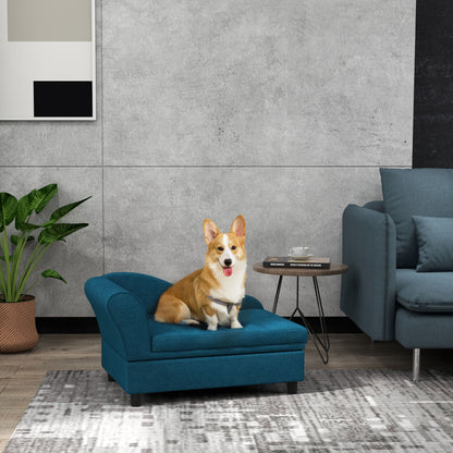 Elevated Dog Bed with Storage Space Soft Cushion