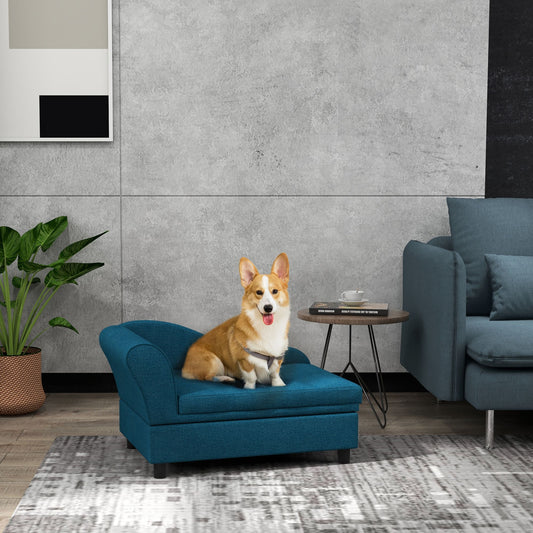 Elevated Dog Bed with Storage Space Soft Cushion