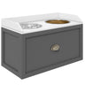 Elevated Dog Bowl Station with Storage Drawer 21L Capacity & 2