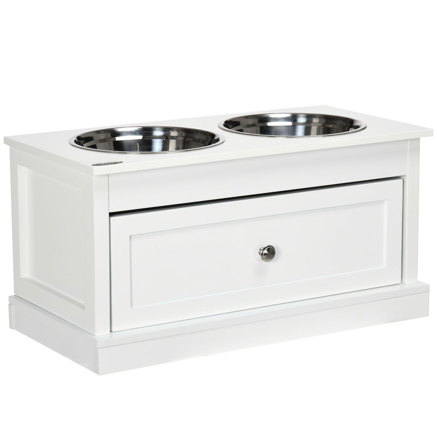 Elevated Dog Bowls Large Dog Feeder Station with 2 Stainless Steel