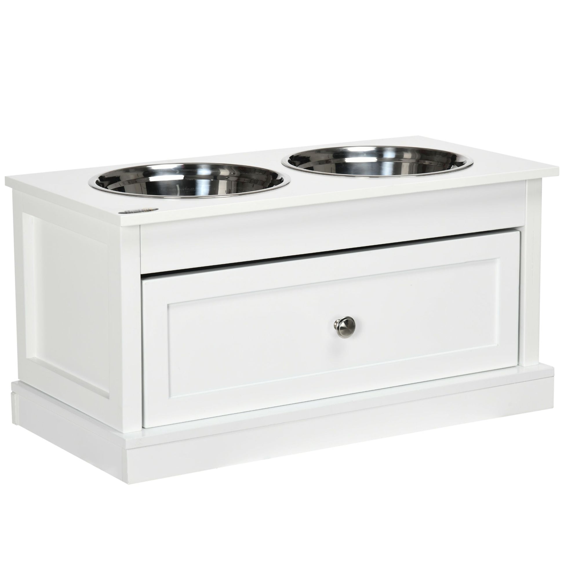 Elevated Dog Bowls Large Dog Feeder Station with 2 Stainless Steel