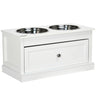 Elevated Dog Bowls Large Dog Feeder Station with 2 Stainless Steel