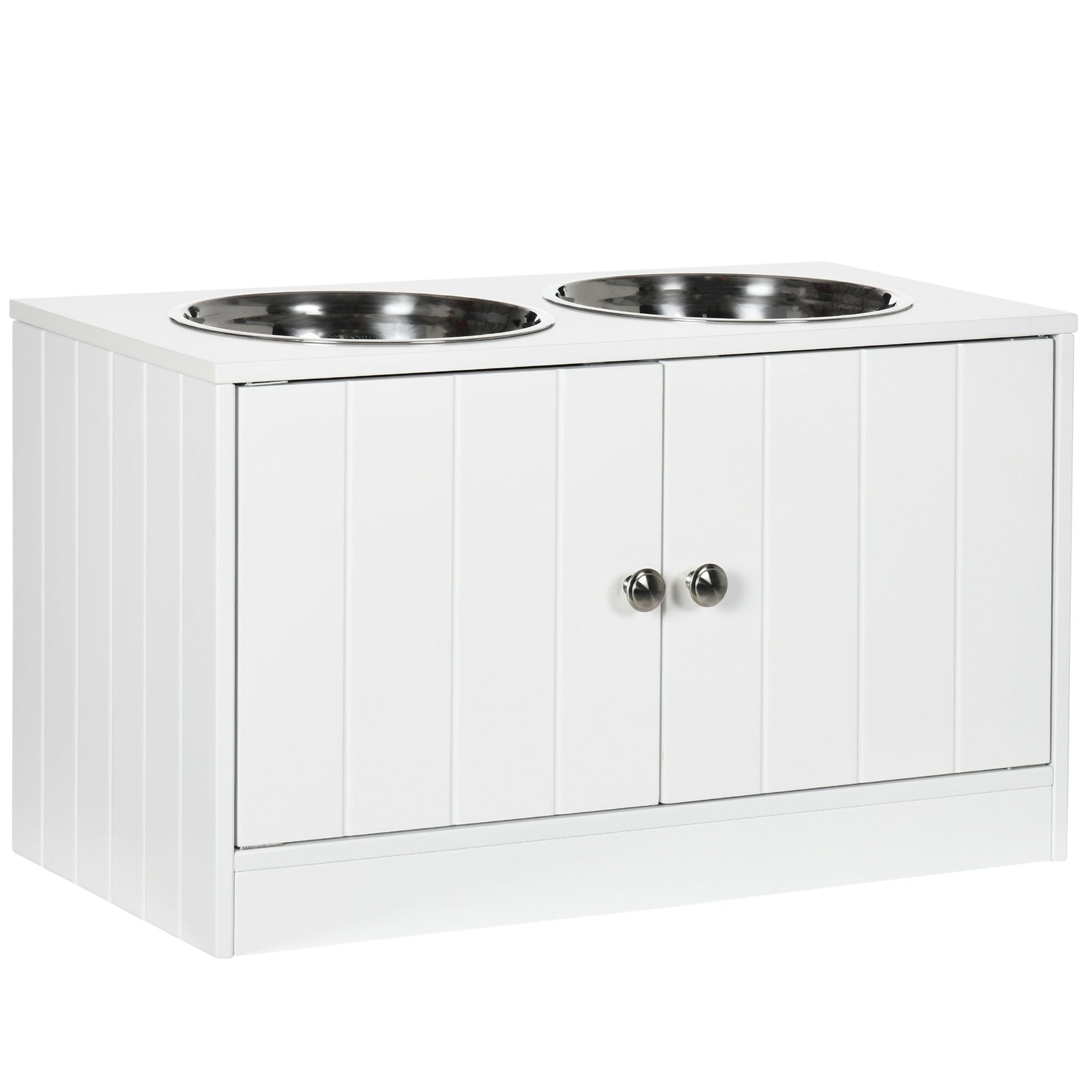 Elevated Dog Bowls with Storage Cabinet, Large 44L Capacity, Raised