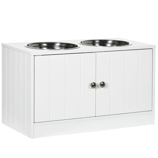Elevated Dog Bowls with Storage Cabinet, Large 44L Capacity, Raised