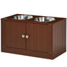 Elevated Dog Bowls with Storage Cabinet, Raised Dog Bowl Stand