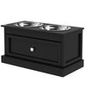 Elevated Dog Bowls with Storage Drawer, Raised Dog Bowl Stand