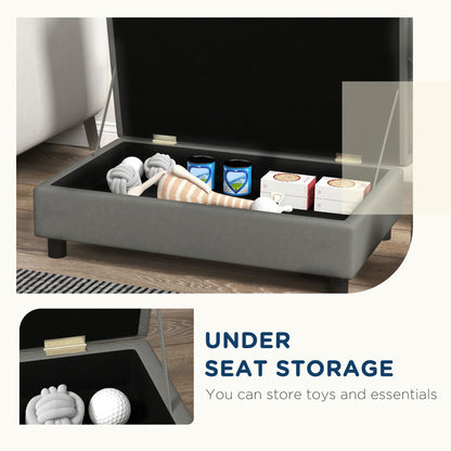 Elevated Dog Sofa Pet Bed with Storage Soft Cushion