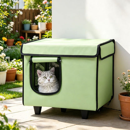 Elevated Heated Cat House