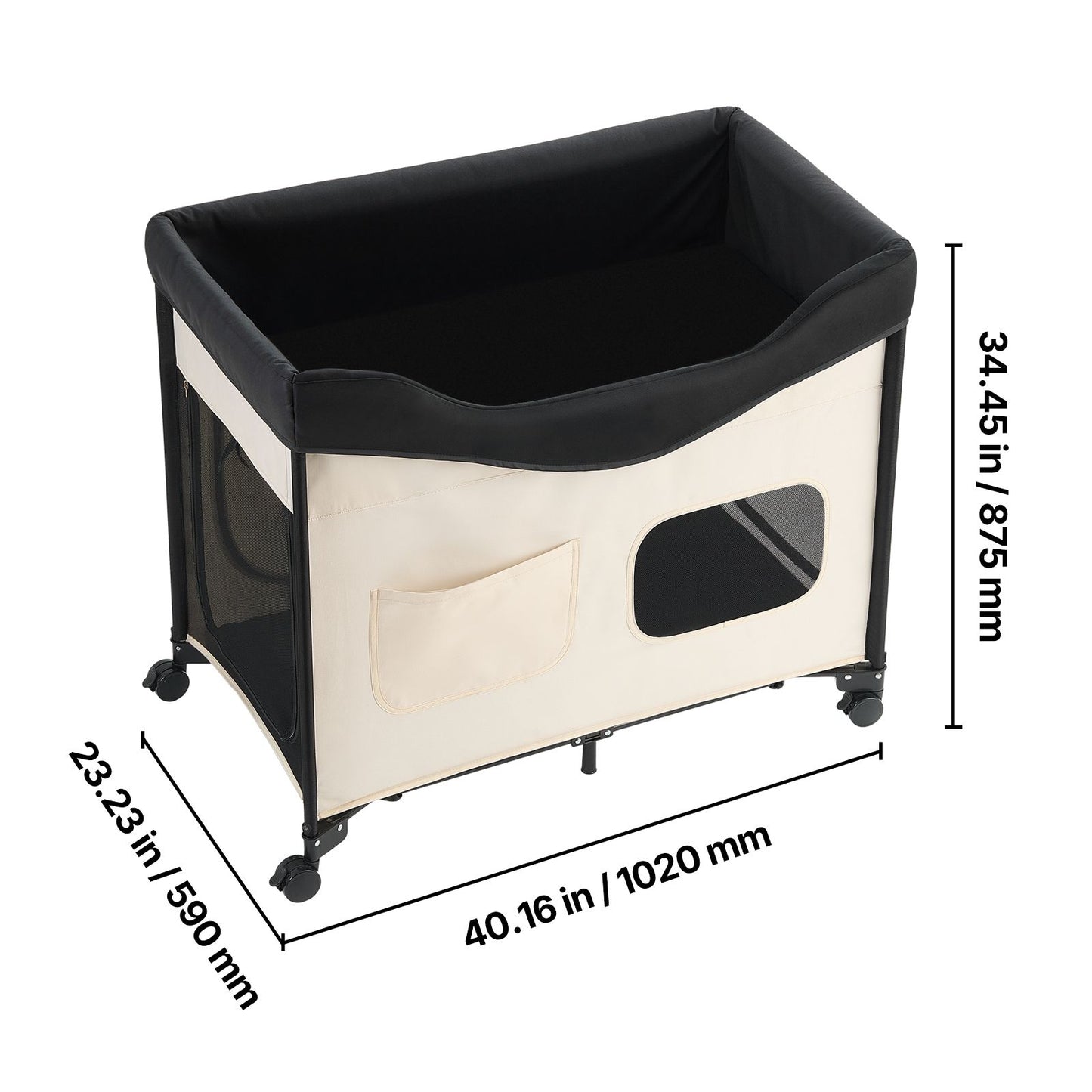 Elevated Lounge Pet Bed, Foldable Bunk Dog Bed with 600D Oxford