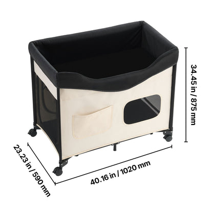 Elevated Lounge Pet Bed, Foldable Bunk Dog Bed with 600D Oxford