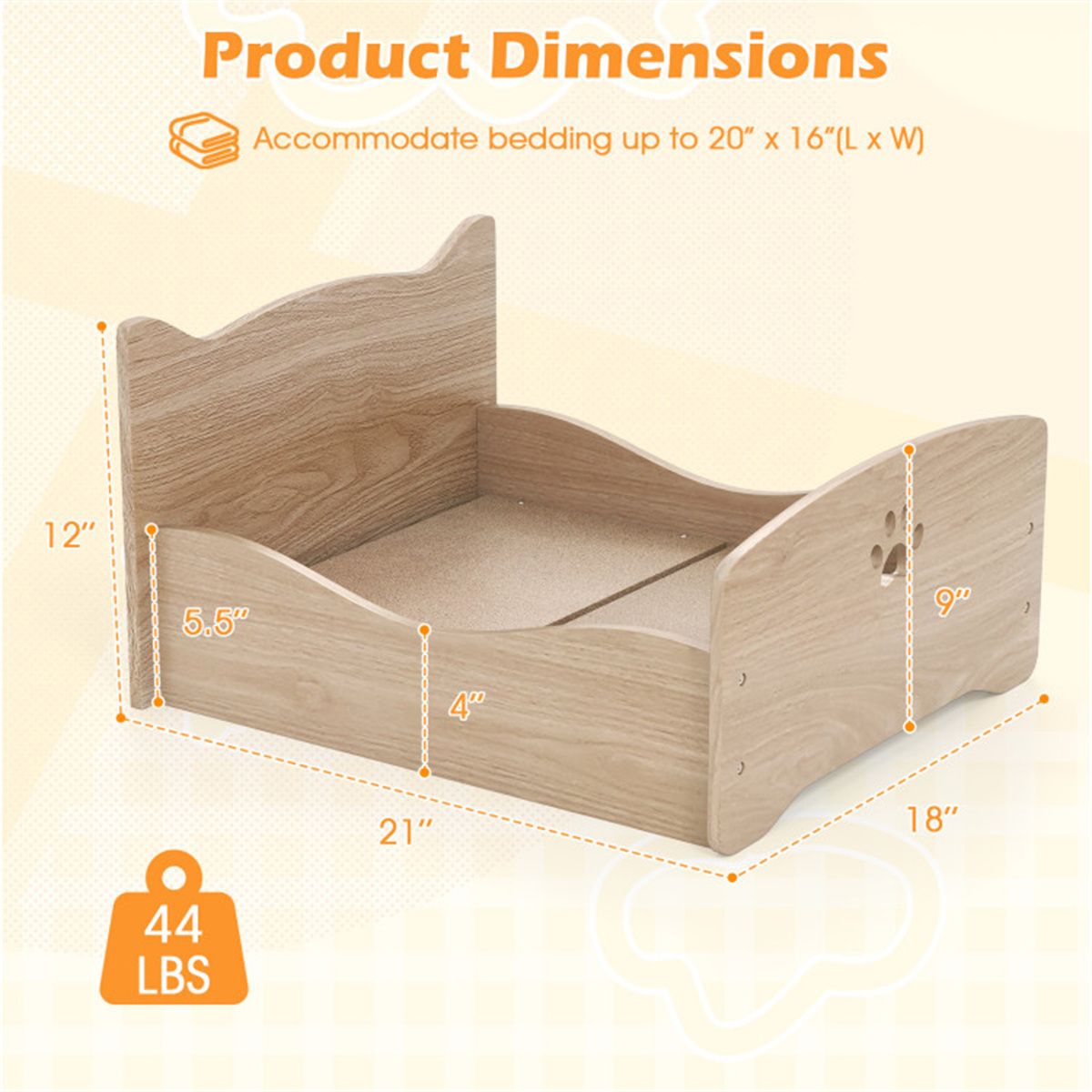 Elevated Pet Bed Frame 21 X 20