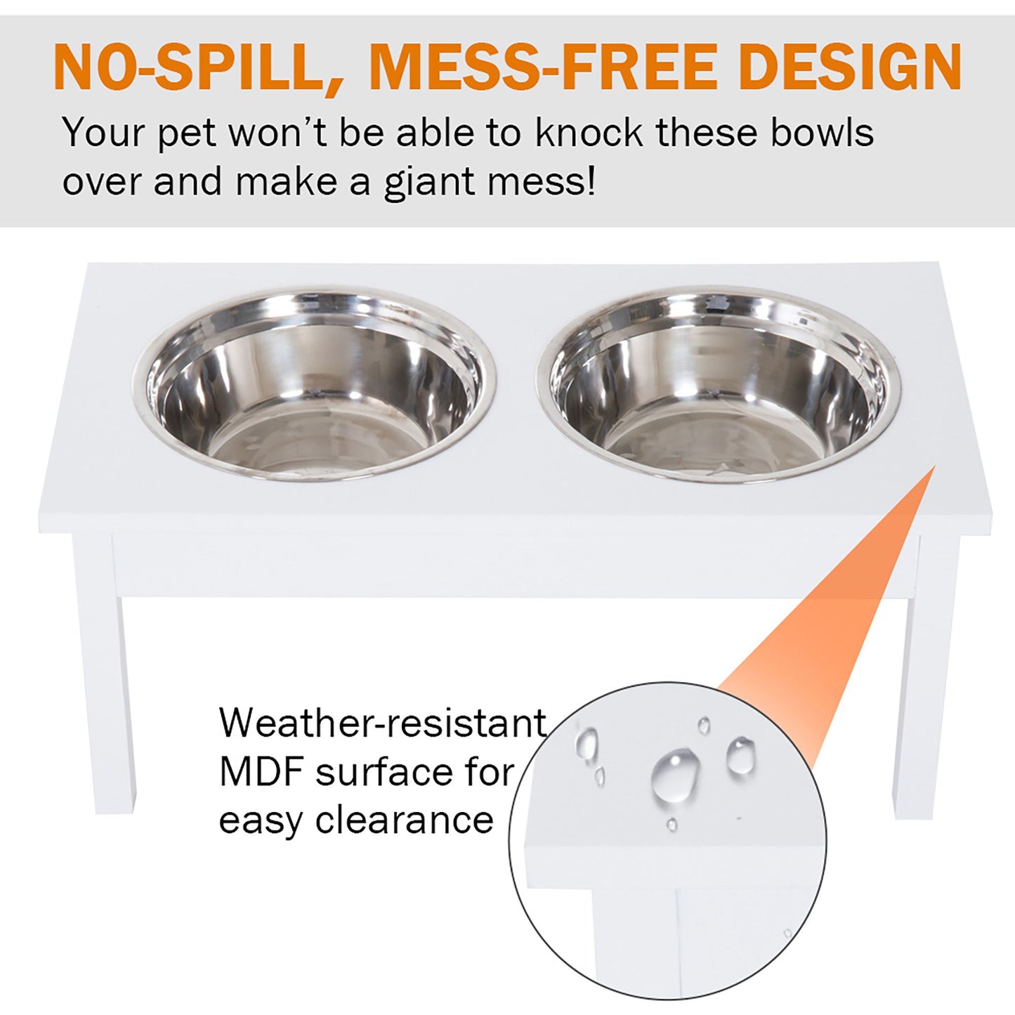 Elevated Pet Bowl 23 Durable Wooden Feeding Station Heavy Duty