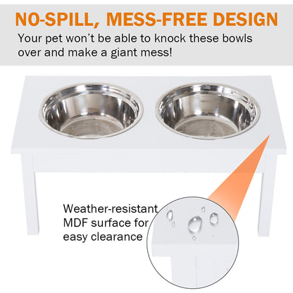 Elevated Pet Bowl 23 Durable Wooden Feeding Station Heavy Duty