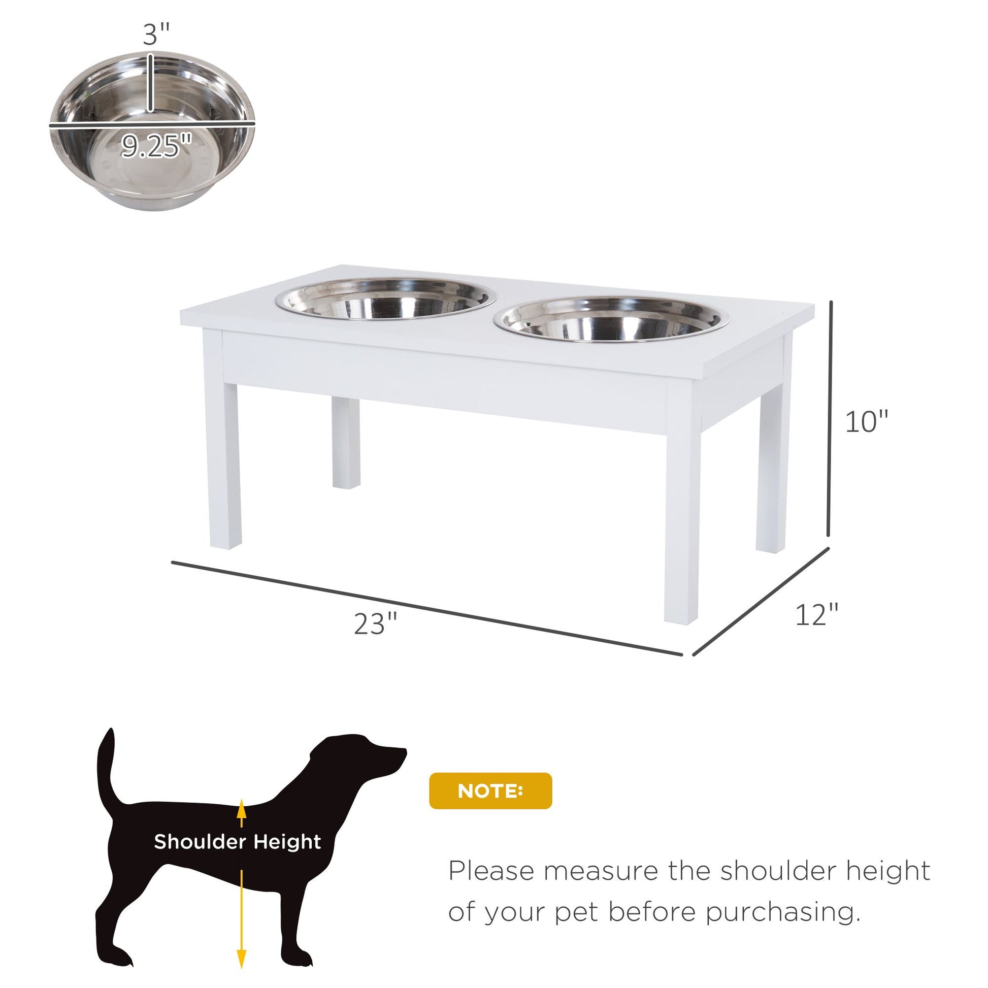 Elevated Pet Bowl 23 Durable Wooden Feeding Station Heavy Duty