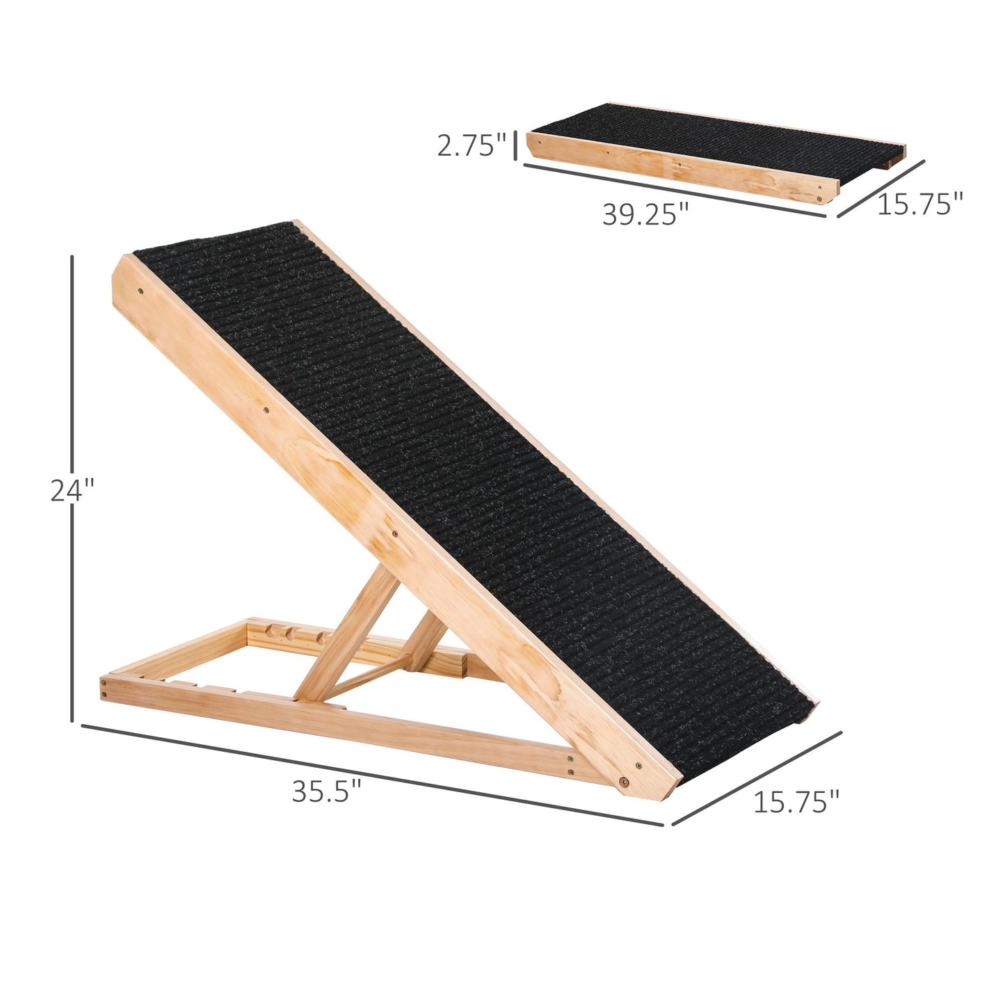 Elevated Pet Ramp for Dogs, Cats, Rabbits, Height