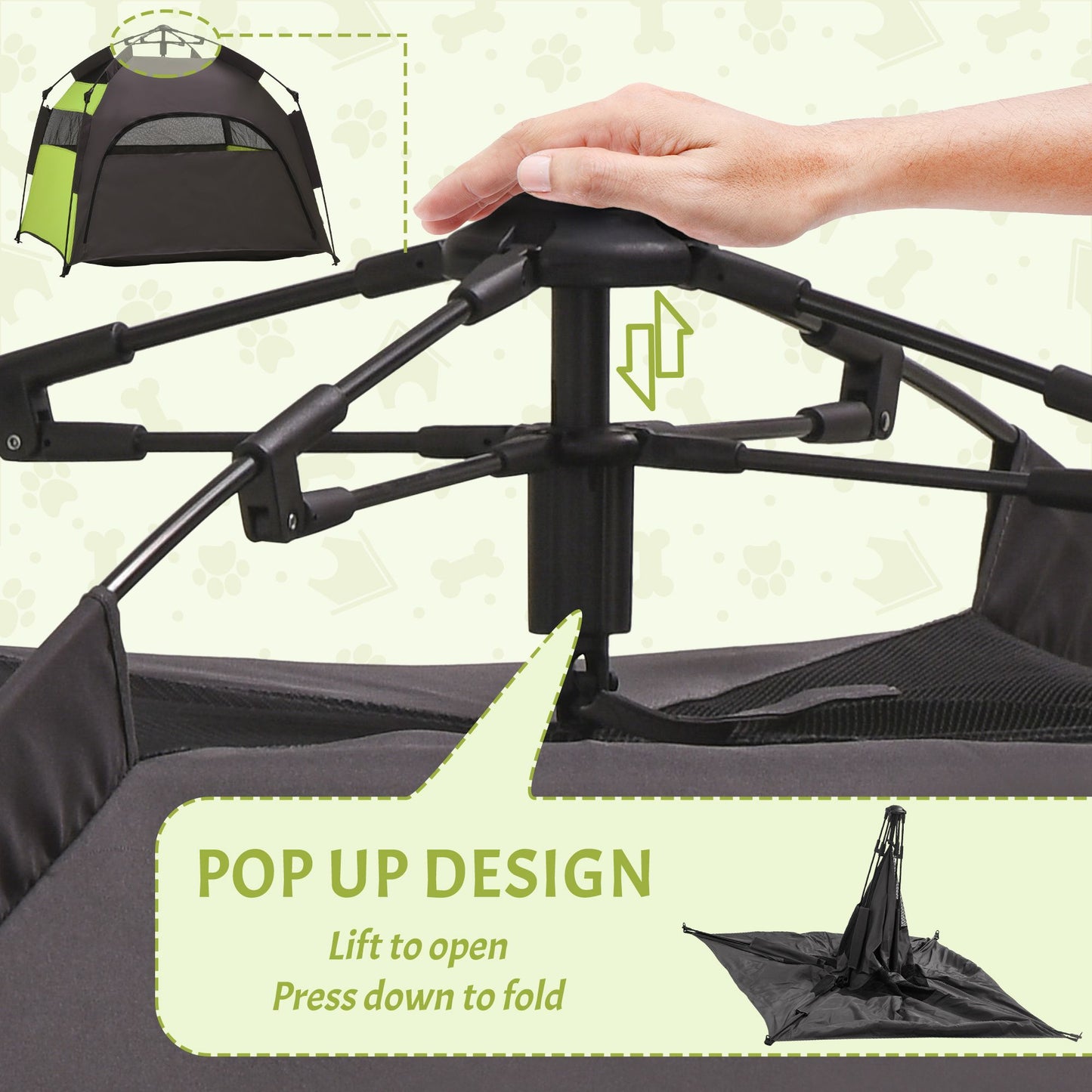 Extra Large Dog Portable Camping Tent with Carrying Bag for Beach