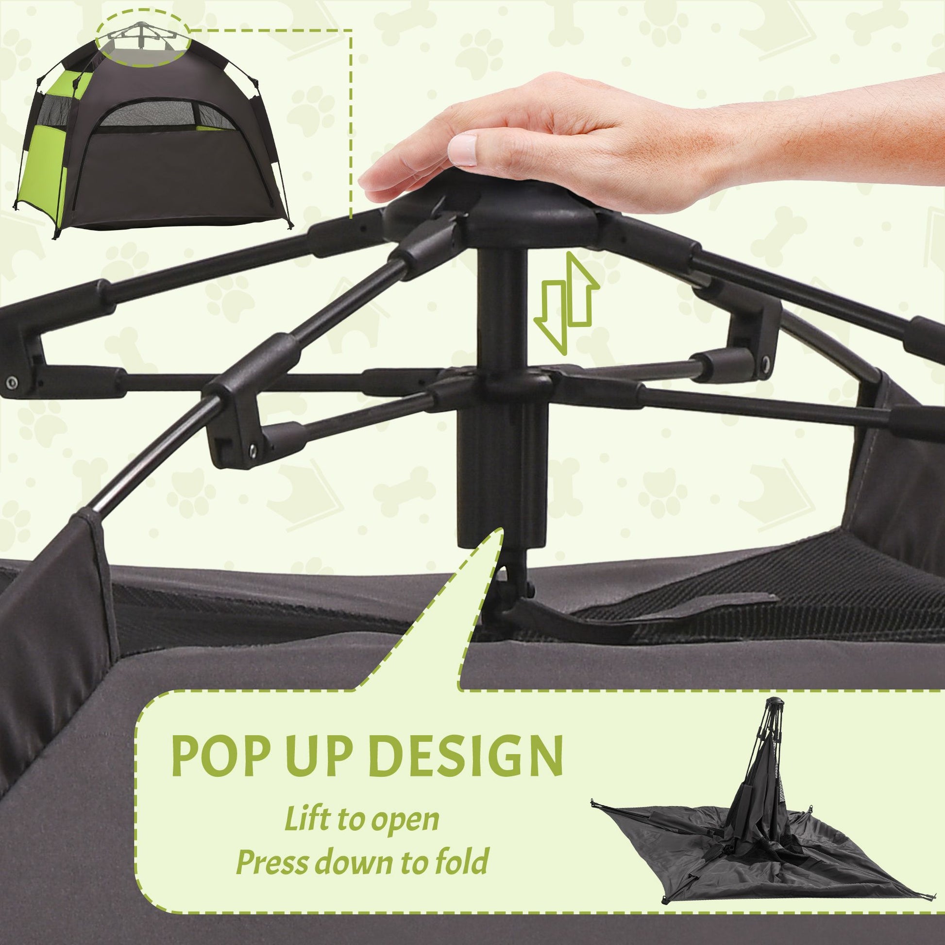 Extra Large Dog Portable Camping Tent with Carrying Bag for Beach
