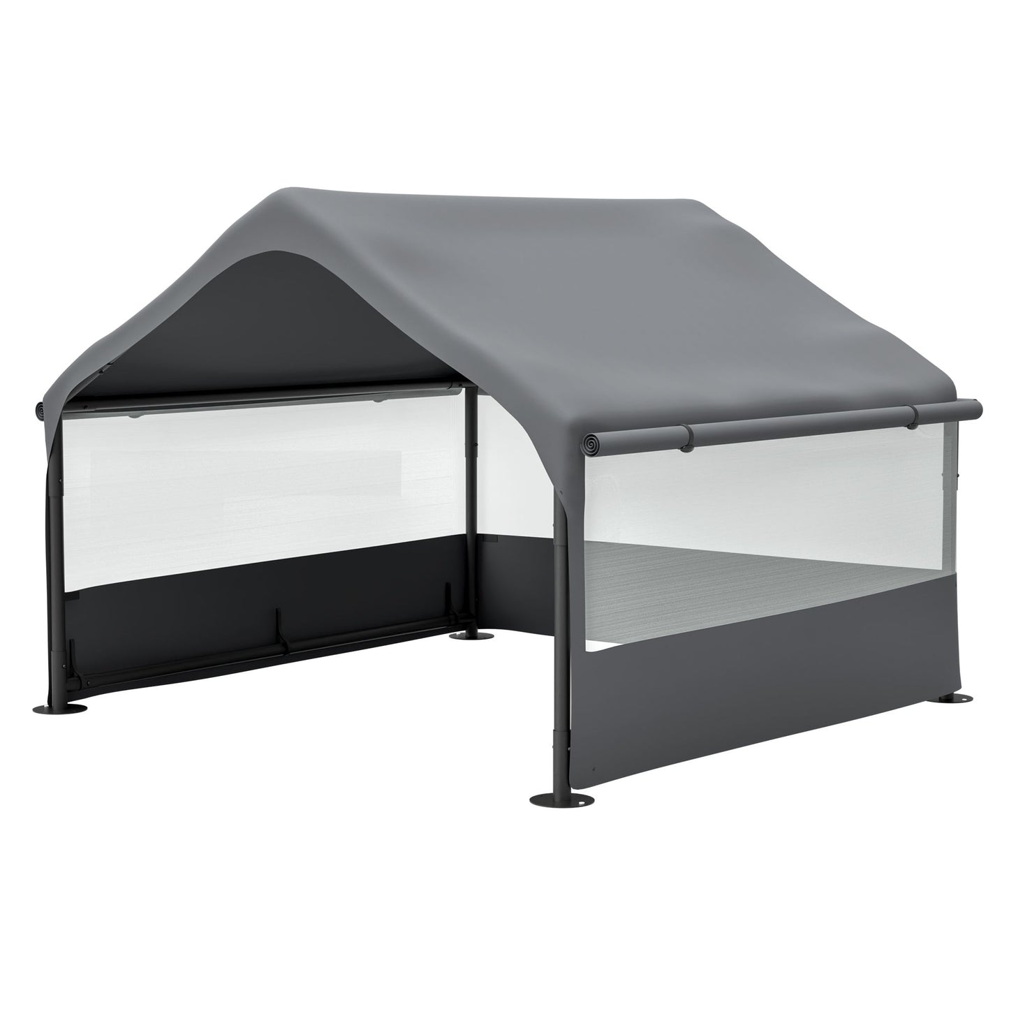 Extra Large Outdoor Dog House Tent with 3-Sided Mesh Windows