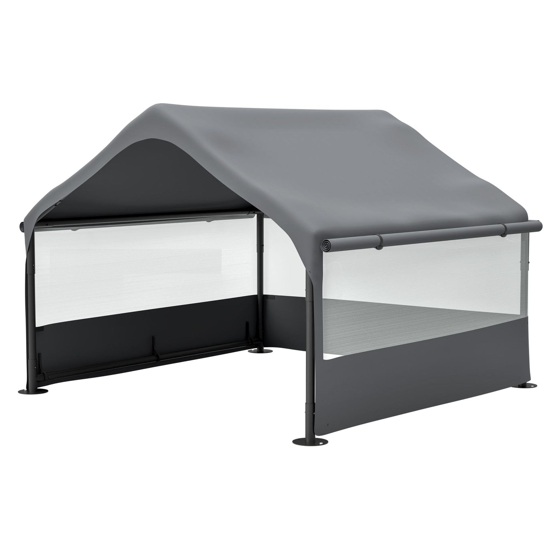 Extra Large Outdoor Dog House Tent with 3-Sided Mesh Windows