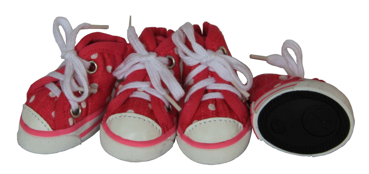 Extreme-Skater Canvas Casual Grip Pet Sneaker Shoes - Set of 4