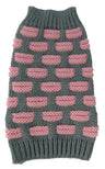 Fashion Weaved Heavy Knit Designer Ribbed Turtle Neck Dog Sweater