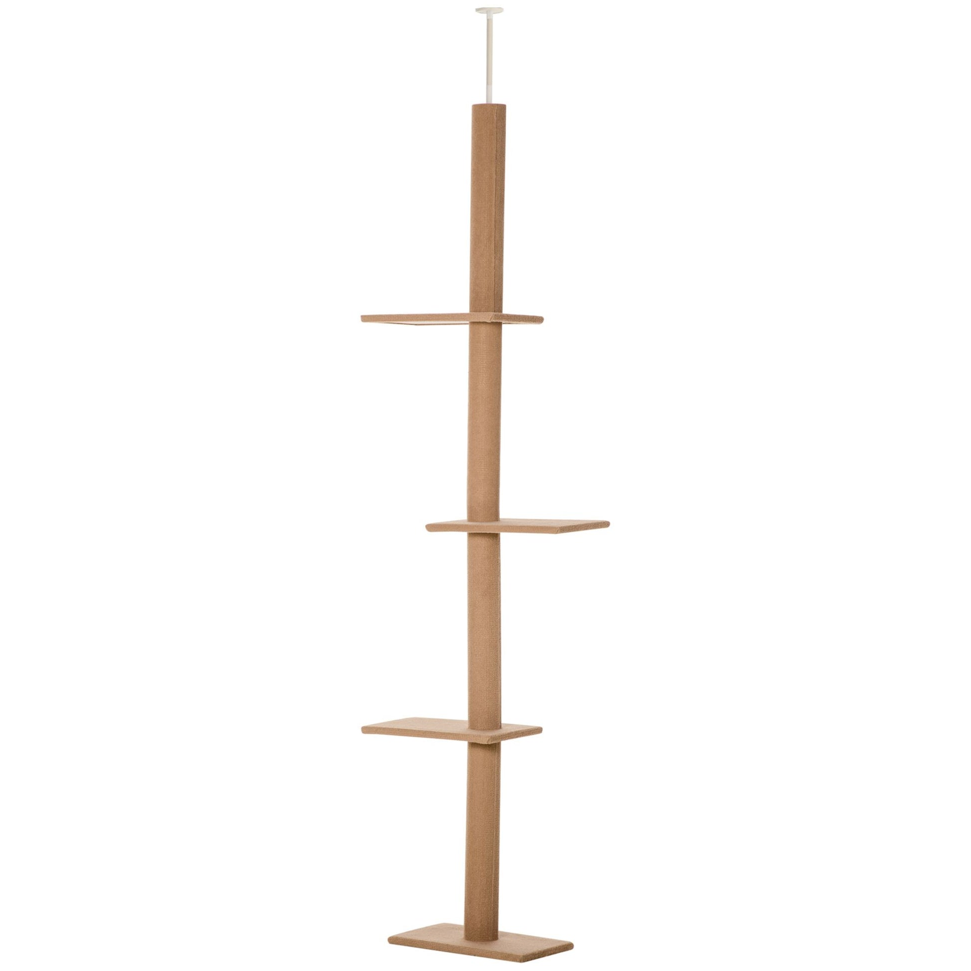 Floor-to-Ceiling Cat Tree Cat Climbing Tower with Sisal-Covered