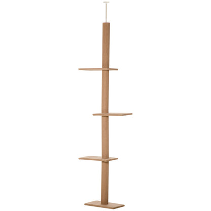 Floor-to-Ceiling Cat Tree Cat Climbing Tower with Sisal-Covered