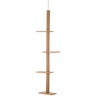Floor-to-Ceiling Cat Tree Cat Climbing with Sisal-Covered Scratching Posts Natural