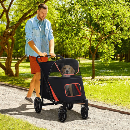 Foldable Doggy Stroller for Medium Large Dogs, Pet Stroller