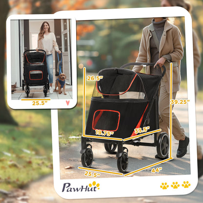 Foldable Doggy Stroller for Medium Large Dogs, Pet Stroller