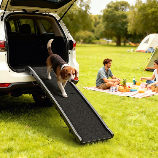 Folding Dog Ramp for Car, 61 Inches Portable Pet Ramp with Non Slip