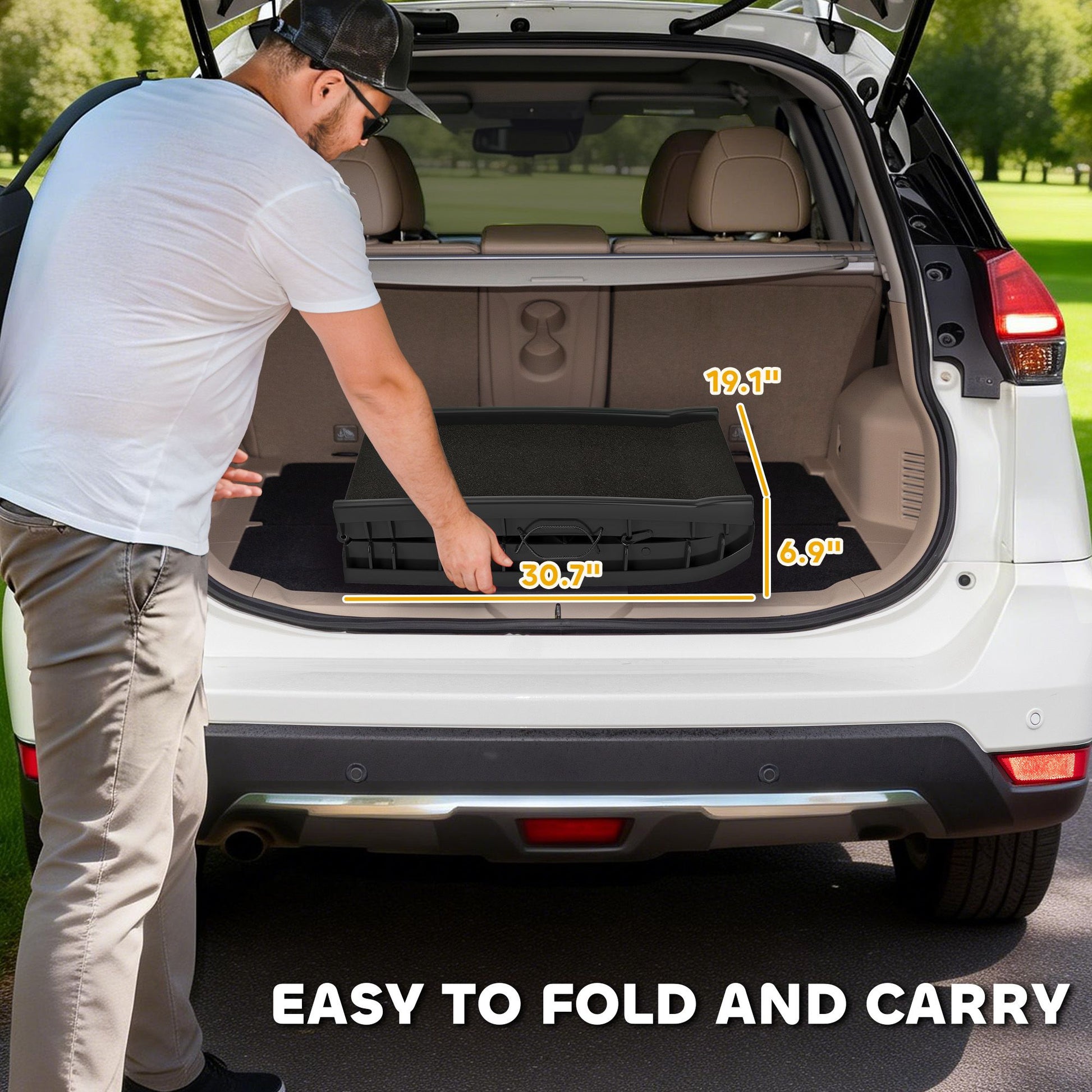Folding Dog Ramp for Car, 61 Inches Portable Pet Ramp with Non Slip
