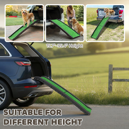 Folding Dog Ramp for Car, 61 Inches Portable Pet Ramp with Non Slip