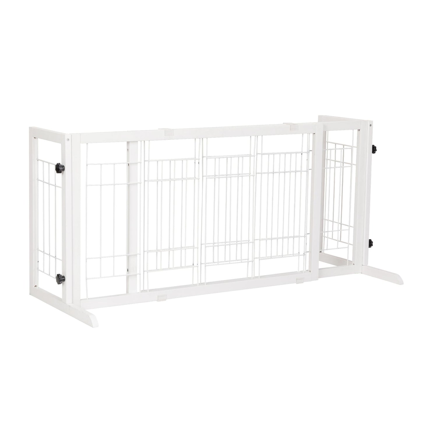 Freestanding Wooden Pet Fence for Stairs, Doorways and Hallways