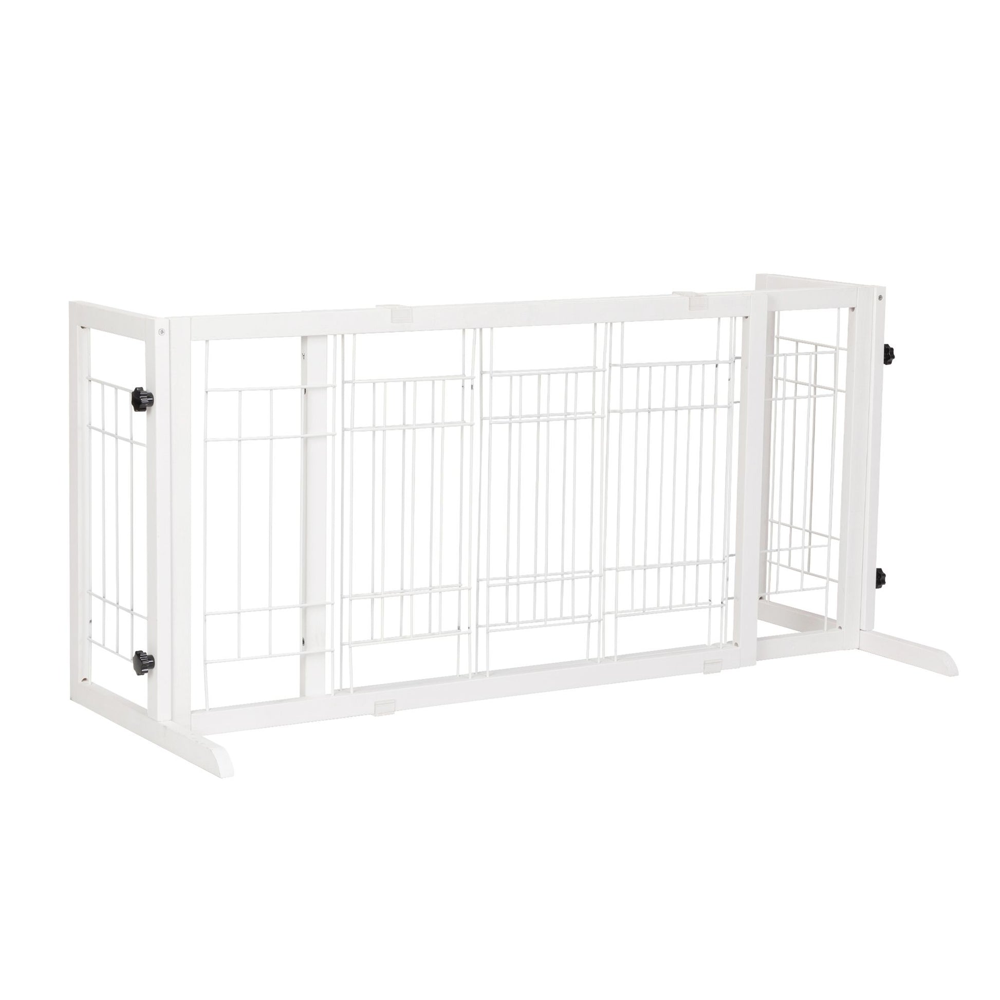 Freestanding Wooden Pet Fence for Stairs, Doorways and Hallways