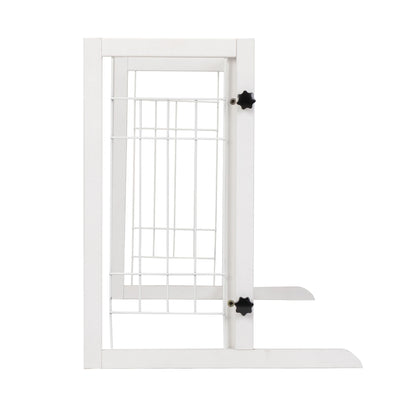 Freestanding Wooden Pet Fence for Stairs, Doorways and Hallways