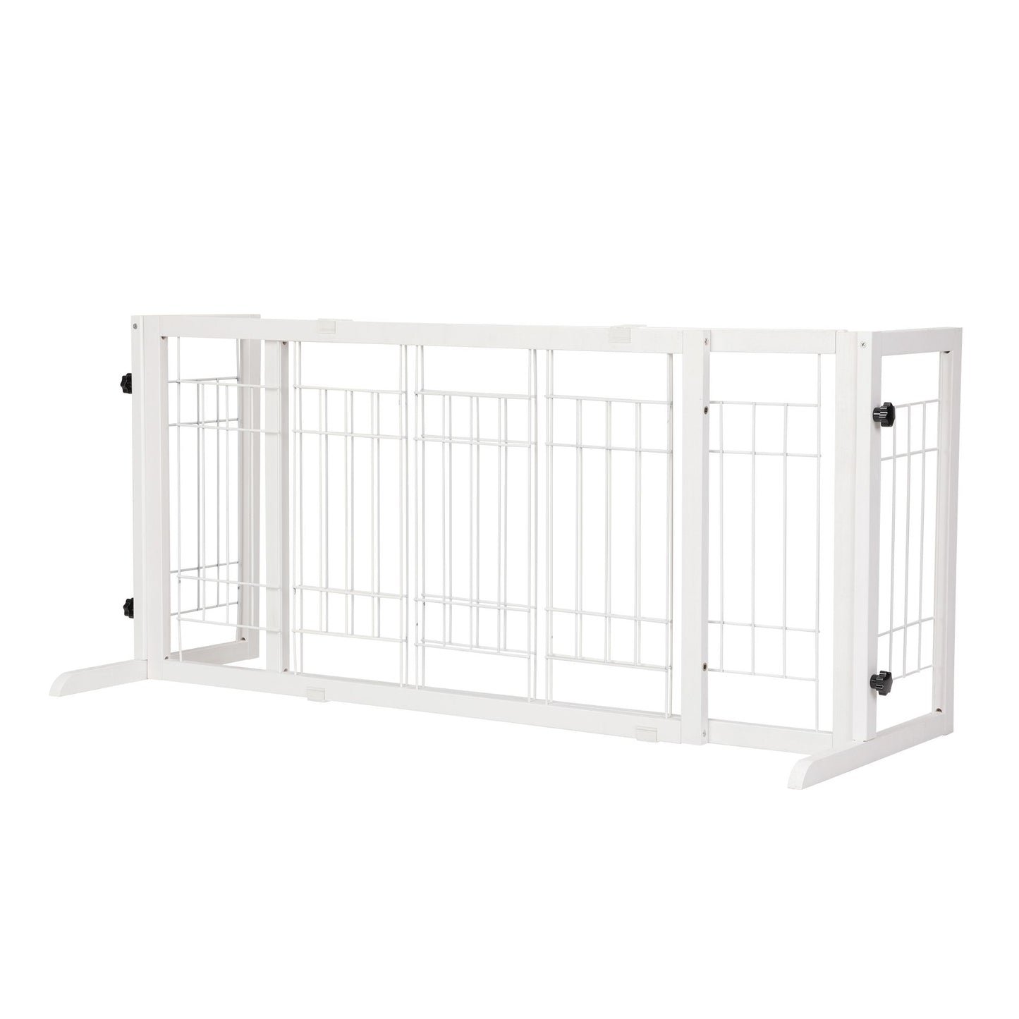 Freestanding Wooden Pet Fence for Stairs, Doorways and Hallways