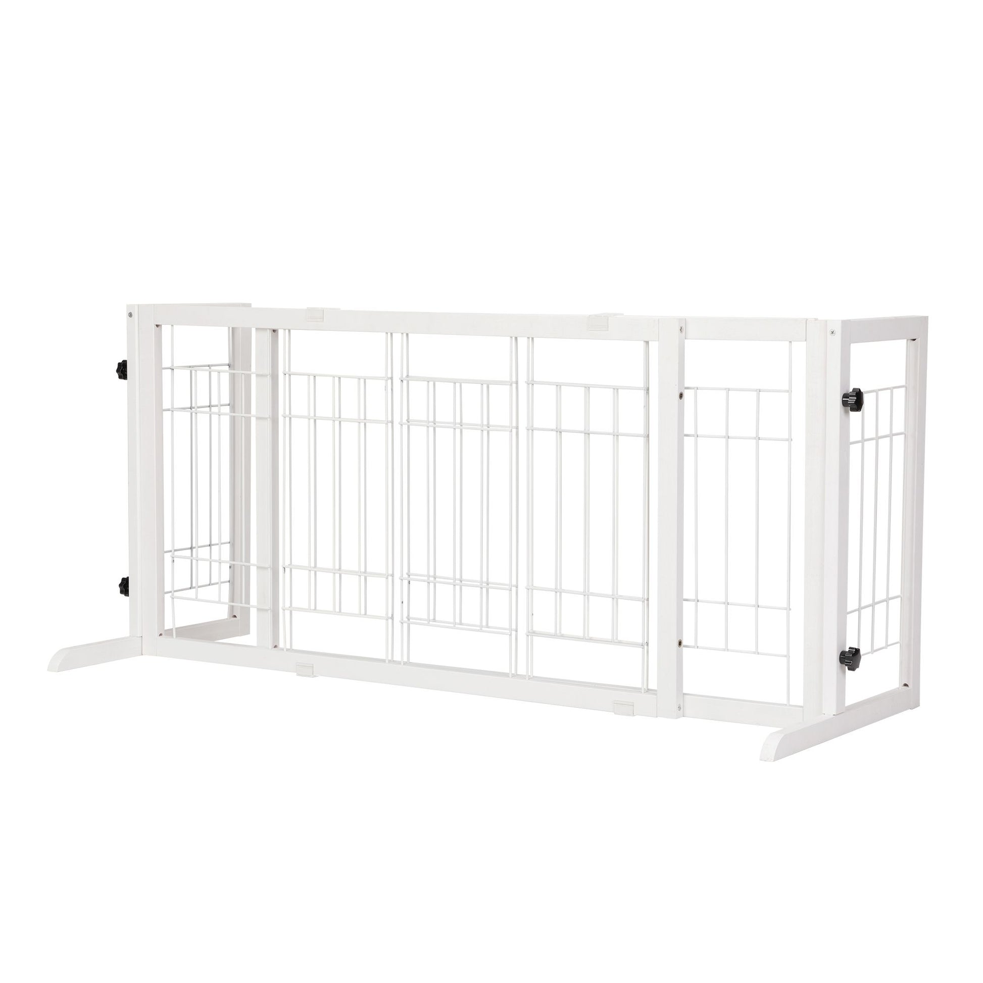 Freestanding Wooden Pet Fence for Stairs, Doorways and Hallways