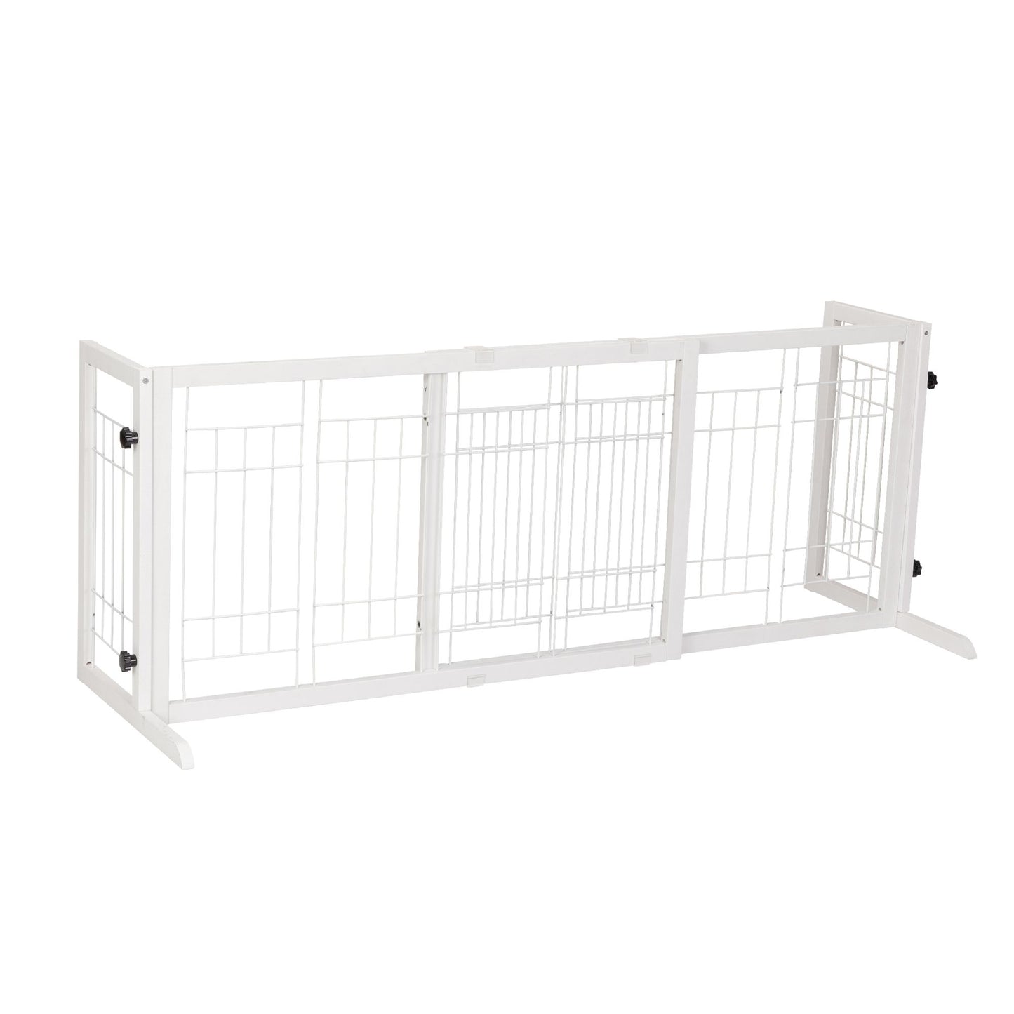 Freestanding Wooden Pet Fence for Stairs, Doorways and Hallways