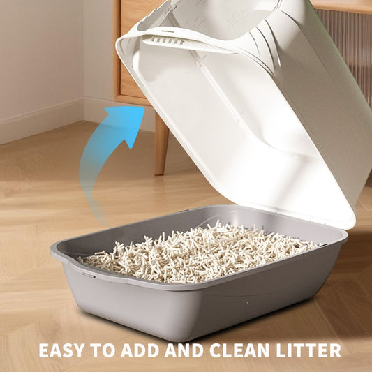 Fully Enclosed Cat Litter Box – Effectively Filters Cat Litter